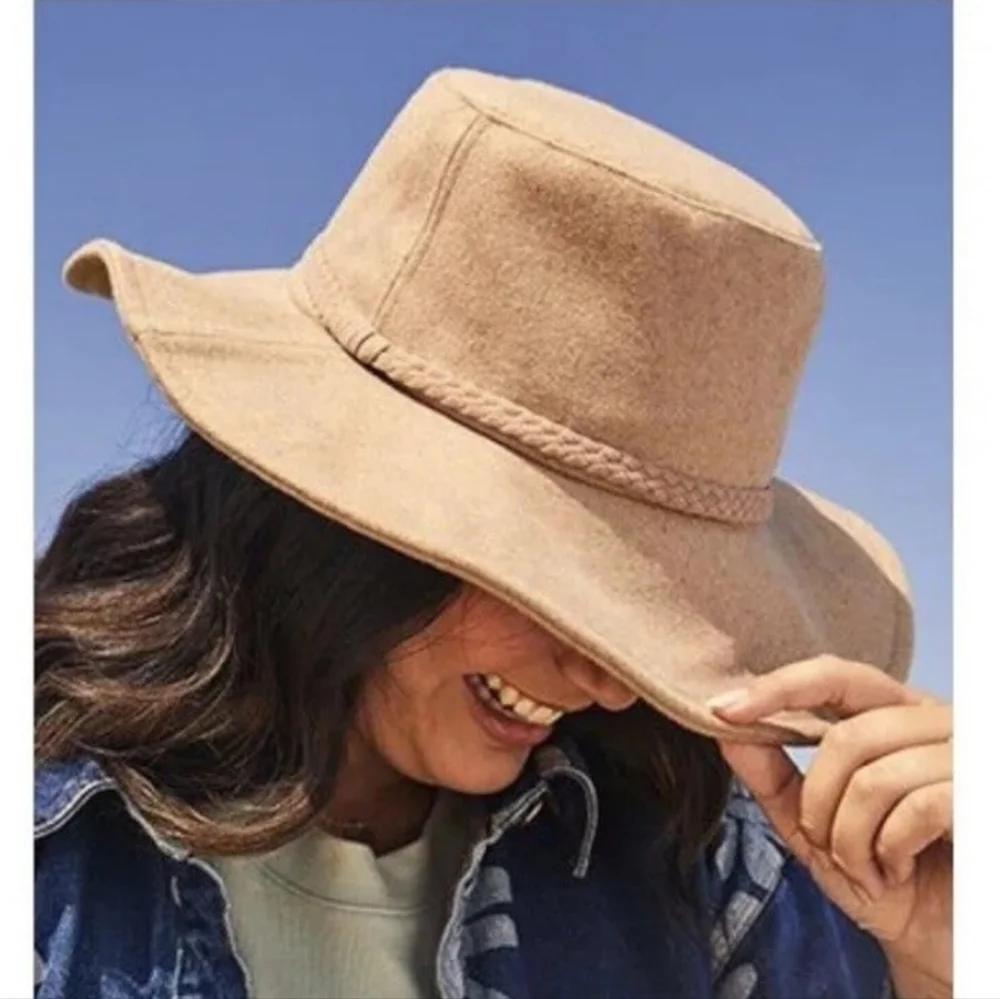 ASN Beige Wide Brim Hat OS